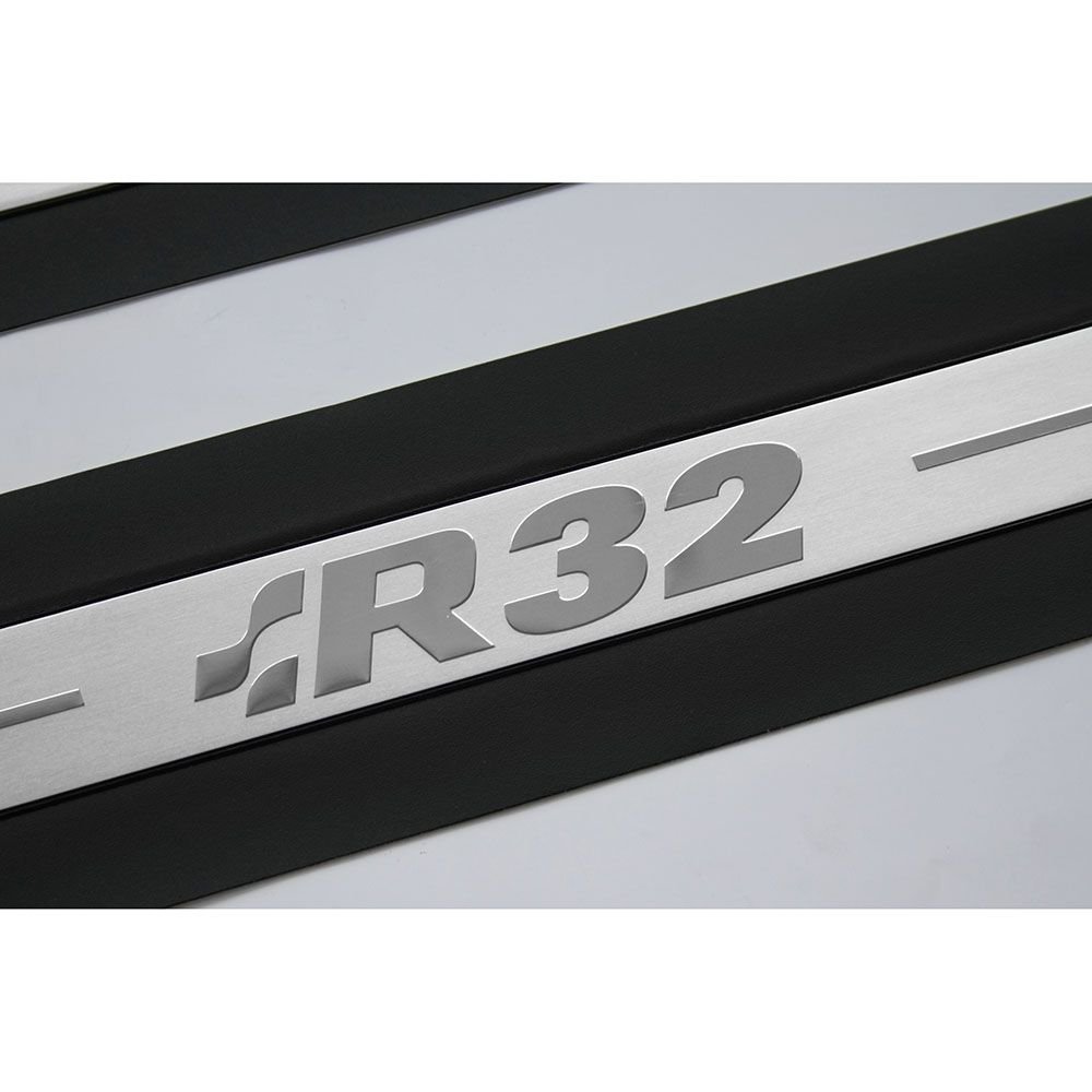 Original Golf 4 (1J) R32 einstieg protectores Set * * * 4 puertas de listones de umbral * * * Tuning listones de pedalada 2 x – Protector de pantalla (delantero) Negro Plata