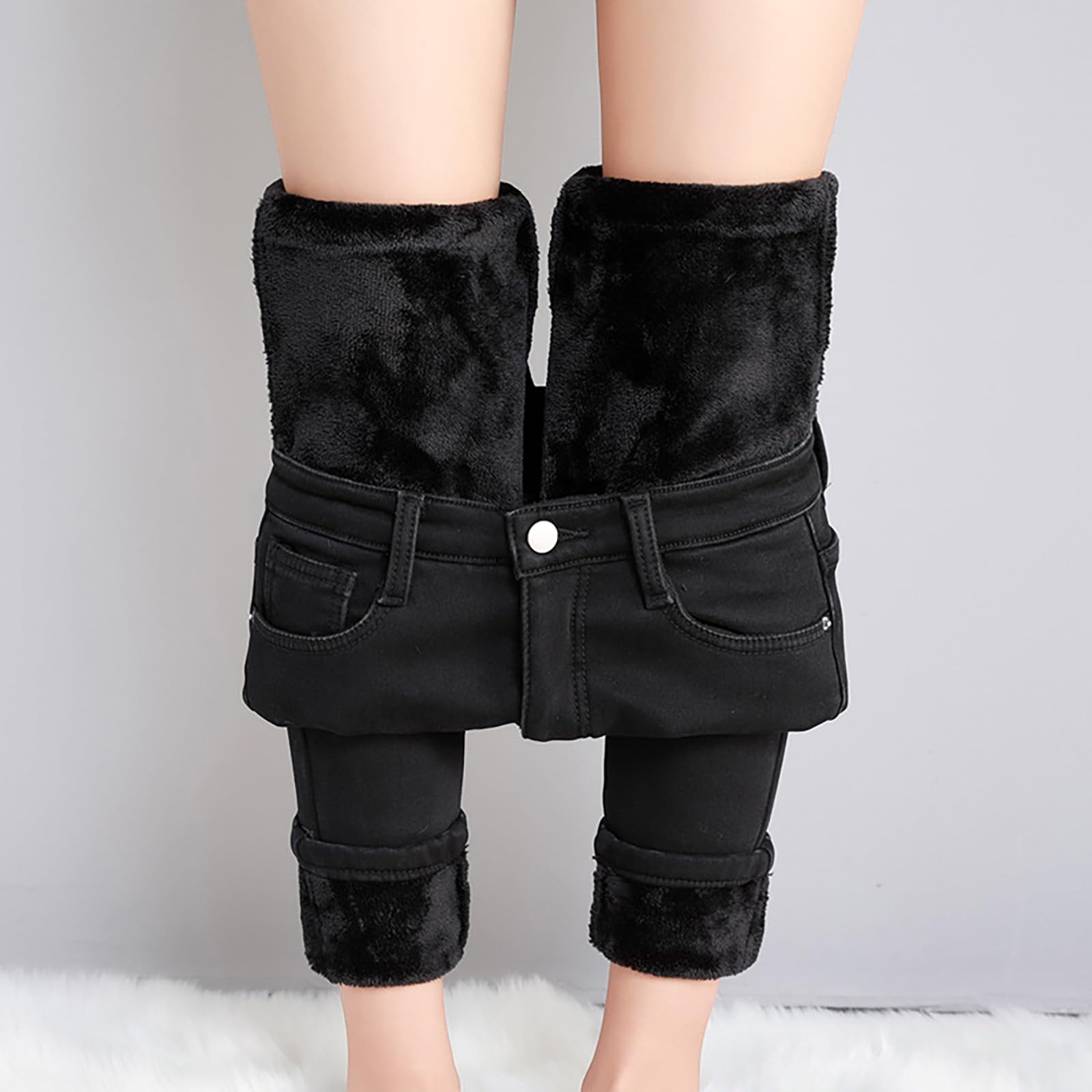 Pantalon de sport d'hiver épais pour femme - Pantalon chaud et décontracté - Grande taille