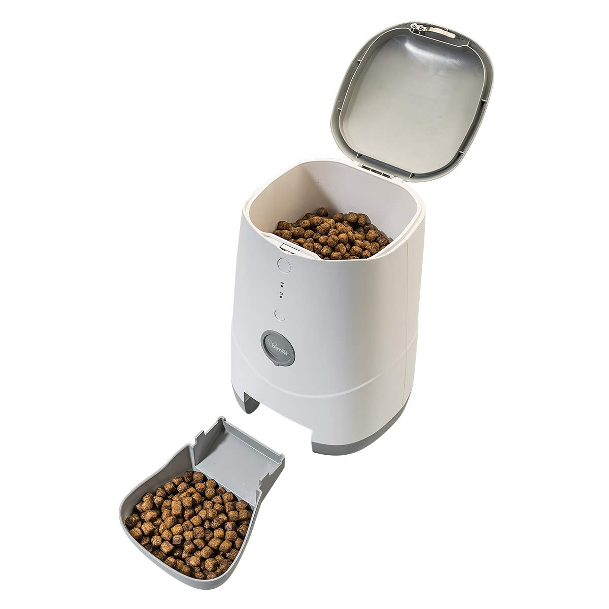 HI.PET PDE3S Distributore cibo gatti e cani intelligente Smart WiFi, dispenser automatico cibo animali Crocchette e Croccantini, Compatibile iOS Android, programma quantita' giornaliere o settimanali