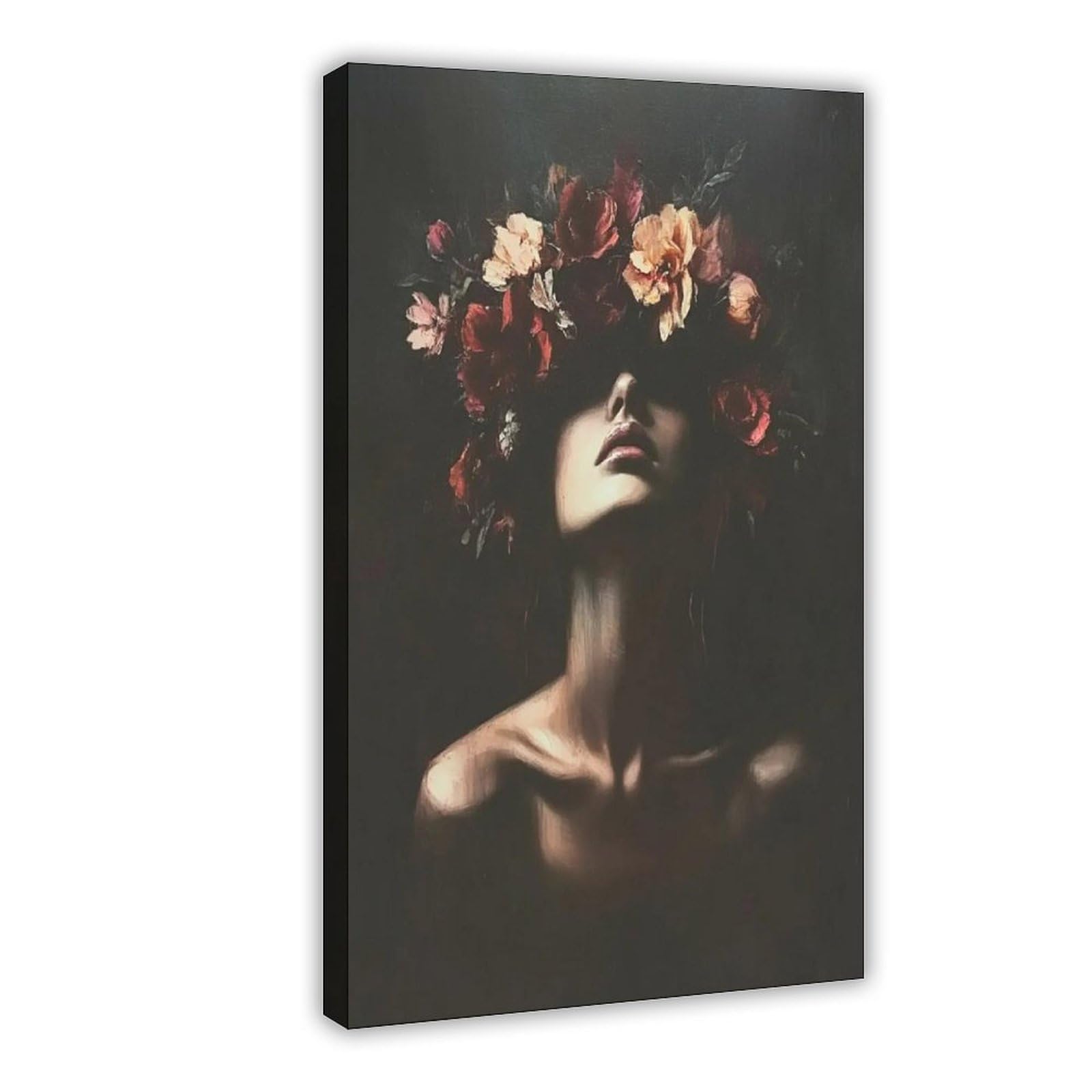 Bareronor Gothic Botanical Poster Canvas Poster Bedroom Decor Landscape Office Room Decor Gift 24" L X 36" W