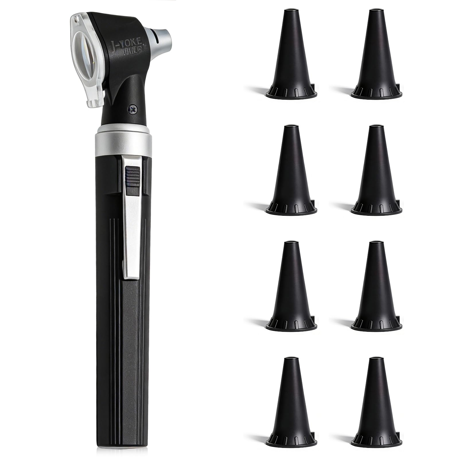 Tragbar Otoskop Kit: Otoskop Mit LED Licht, Direktbeleuchtung Ohrpflege Tool, 3x Vergrößerung, 8 Kappen Und 1 Aufbewahrungsetui, Diagnostik Für Kinder Erwachsene, Für Heimgebrauch Und Klinik
