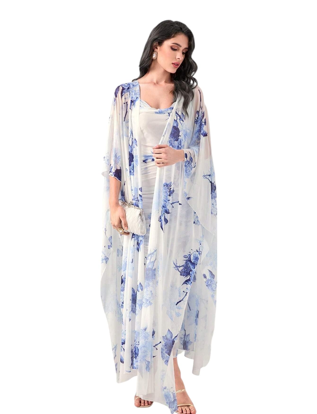 Women's Georgette Bodycon Maxi Dress-image-14