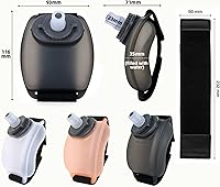 Vista 6 de Wrist - Botella de agua deportiva con correa de mano ajustable, 7 onzas, silicona suave, sin BPA, para hidratación, correr, escalar, ejercicio manos