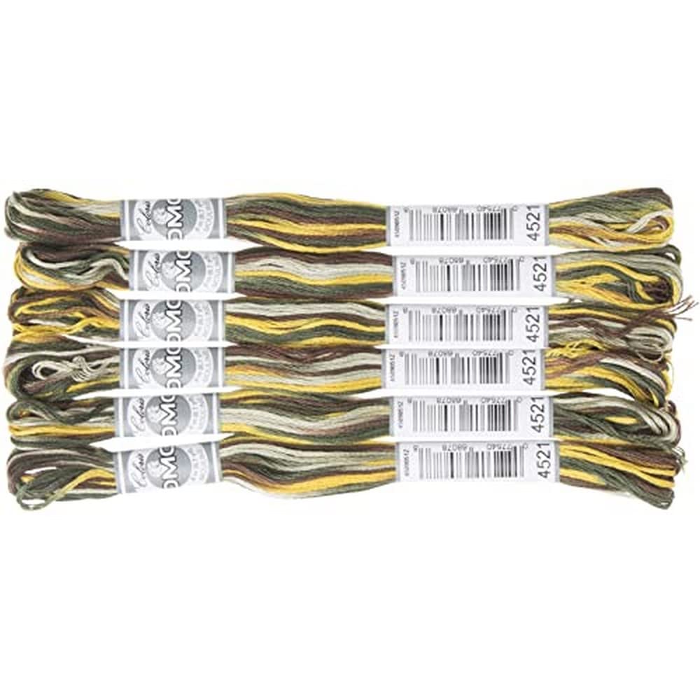 DMC 517-4521 Embroidery Floss Cotton 4521 Yellow/Green 8 Metres
