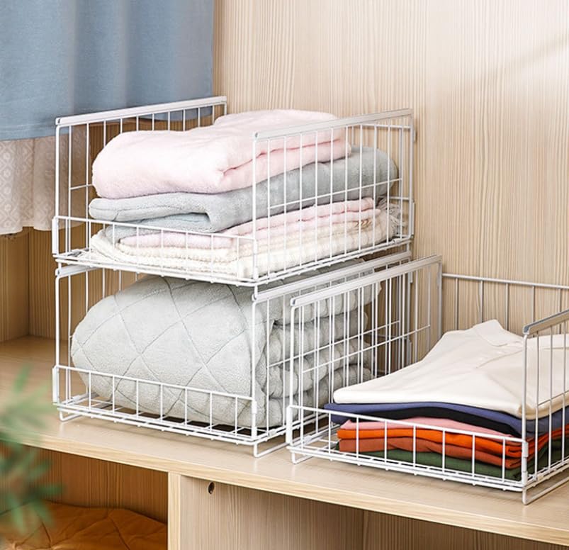 4個セット 衣装収納ケース 引き出し 押し入れ収納ボックス 折りたたみ 衣装ケース 大容量 引き出し クローゼット 収納台 積み重ね可能 プラスチック タンス tシャツ/洋服/カバン 押し入れ服収納ラック ホワイト