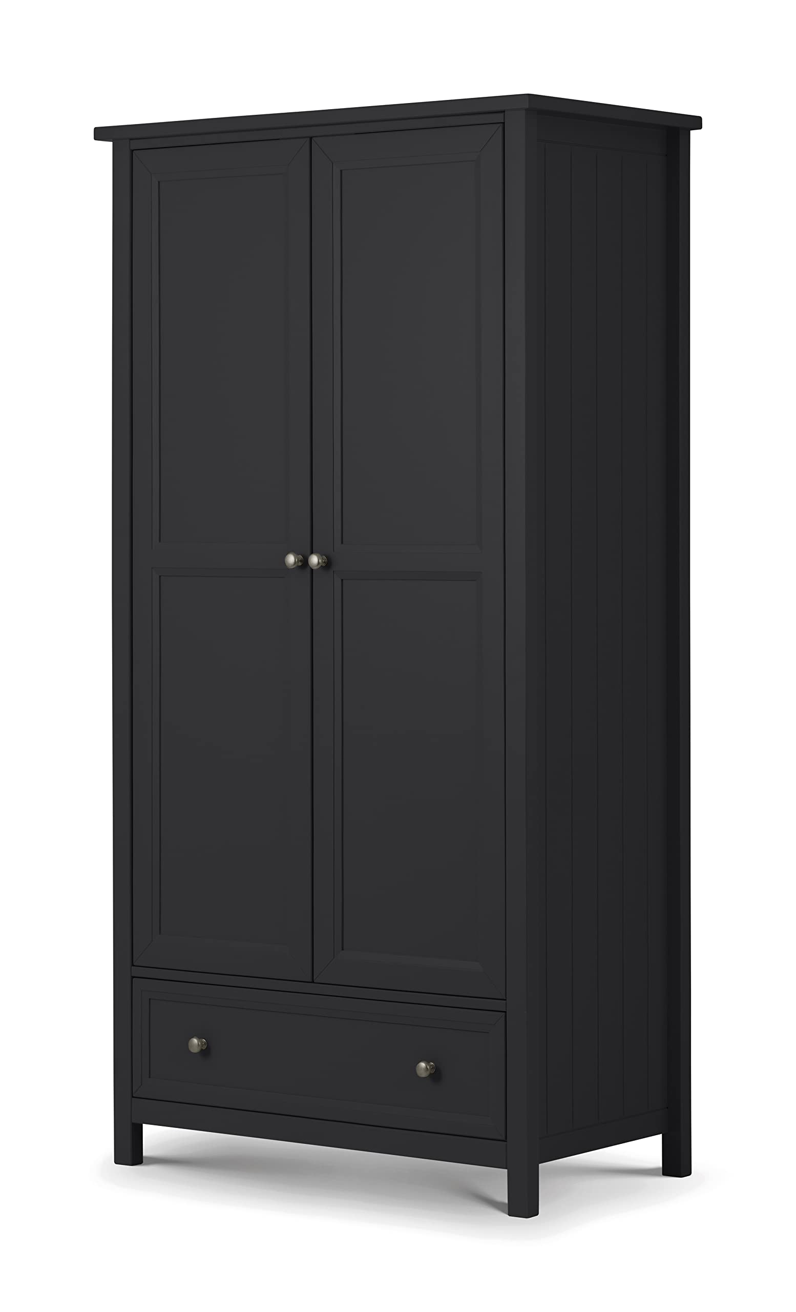 Julian Bowen Maine 2 Door Combination Wardrobe - Anthracite Wardrobes