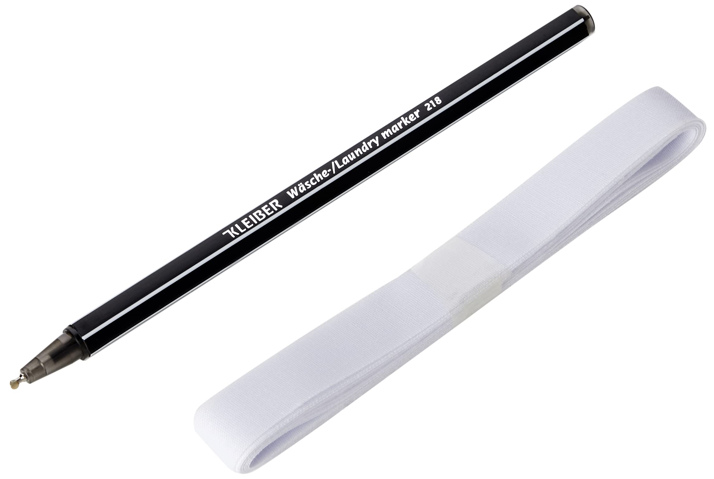Kleiber Plastic/Material Iron on Name Label Set, White