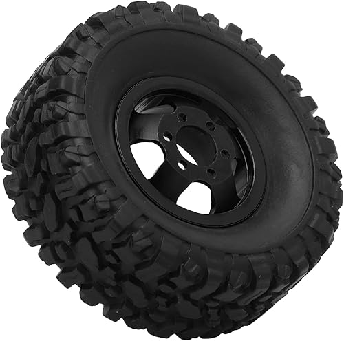 Miniatura 8 de plplaaoo Ruedas de coche RC, ruedas y neumáticos de vehículos RC, neumáticos de goma RC con cubo de rueda de aleación de aluminio para WPL C14 C24