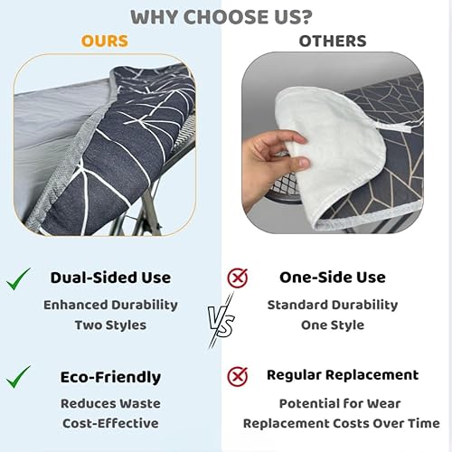 Miniatura 4 de SAVUK Tabla de planchar de mesa con patas plegables, tabla de planchar pequeña y pequeña con cubierta de almohadilla de algodón resistente, encimera