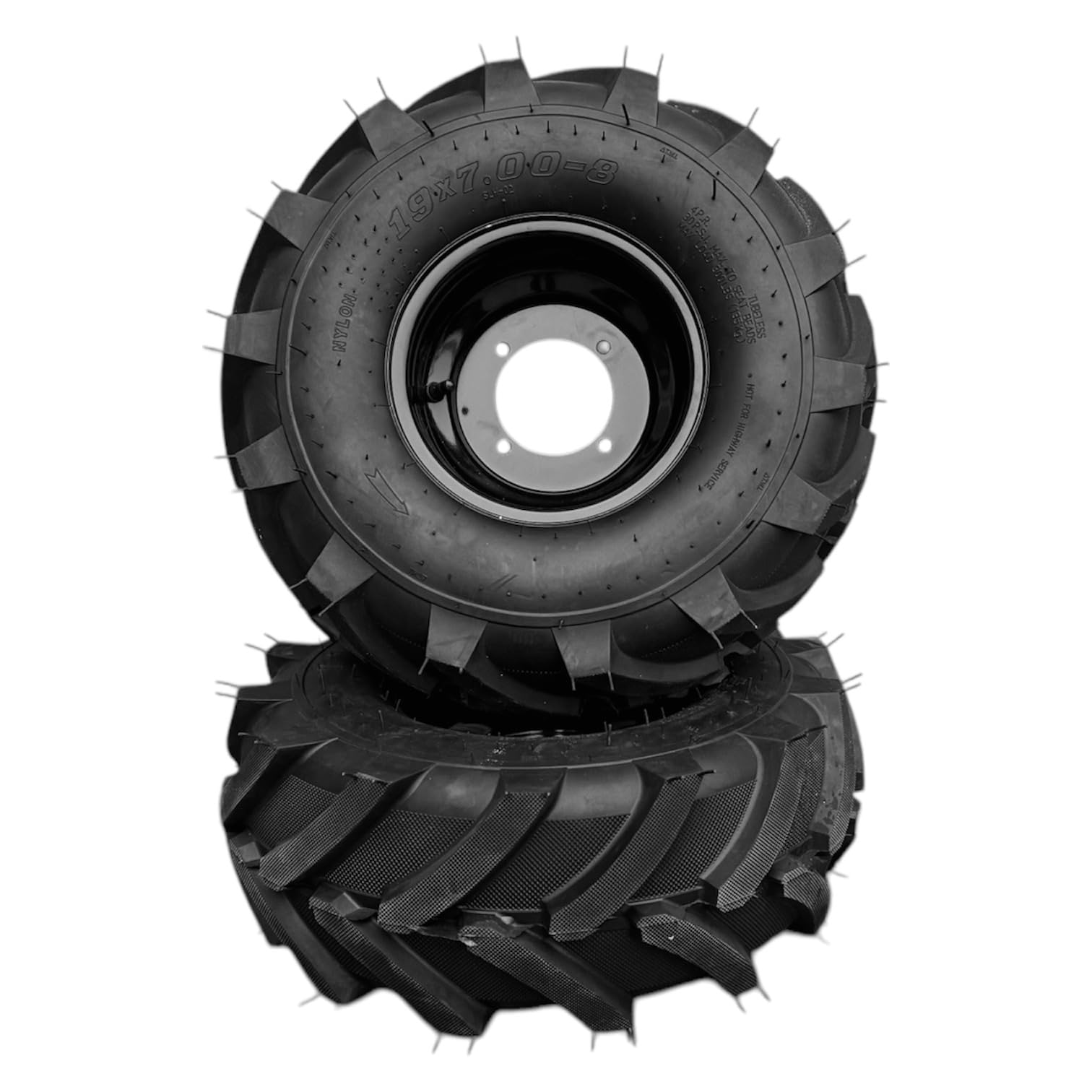 Juego de ruedas de repuesto para motoazadas y fresadoras de jardín (19 x 7,00 – 8", 180 mm)