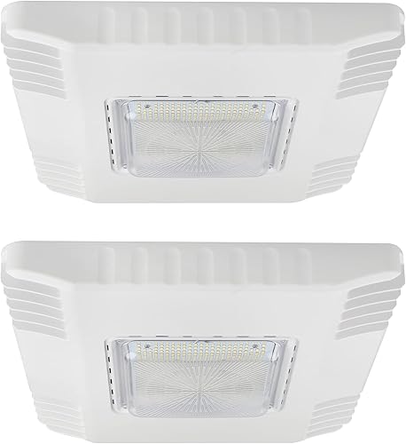 Miniatura 7 de Luz LED redonda para toldo de 30W-40W-60W seleccionable, 5000K (140LMW) 100-300W MHHPS Equiv. Montaje en superficie LED baja bahía para