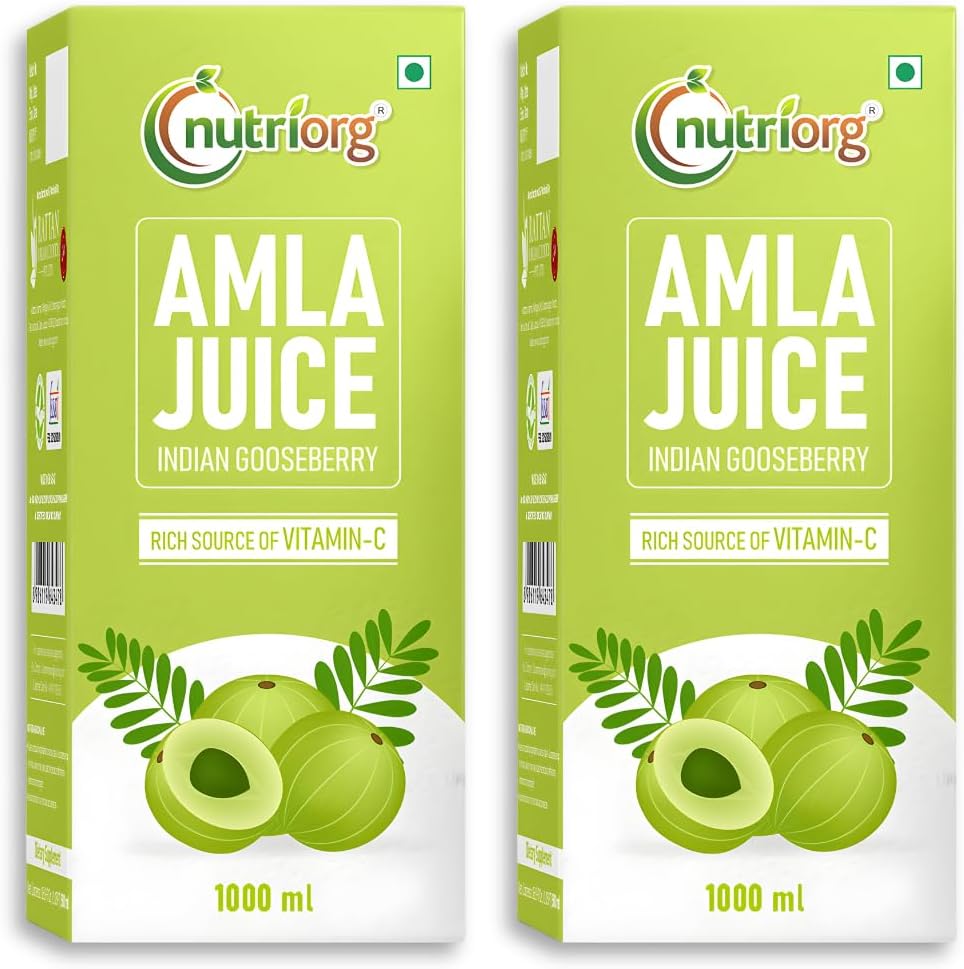Wild Amla Juice 1L (Pack of 2 * 1000ml) – Power of 93 Farm-Grown Amlas from Our Own Organic Farms | Cold Pressed & Sourced Fresh from Pratapgarh | Natural Vitamin C Booster for Glowing Skin