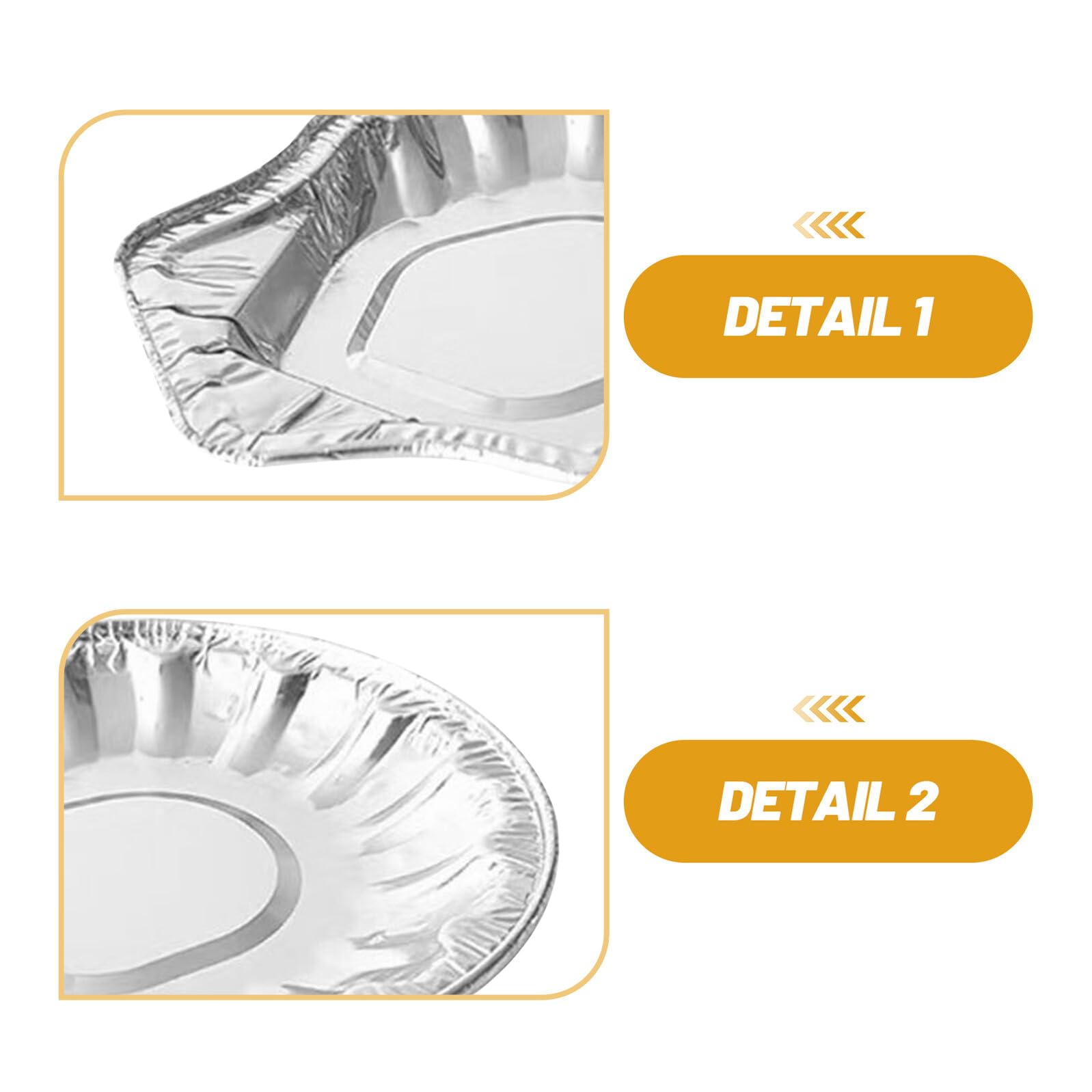 100 Bandejas Desechables de Aluminio Forma de Concha de Mini Moldes para Mariscos Tamaño Pequeño Resistentes para Hornear y Asar Ideales para Barbacoas Catering y