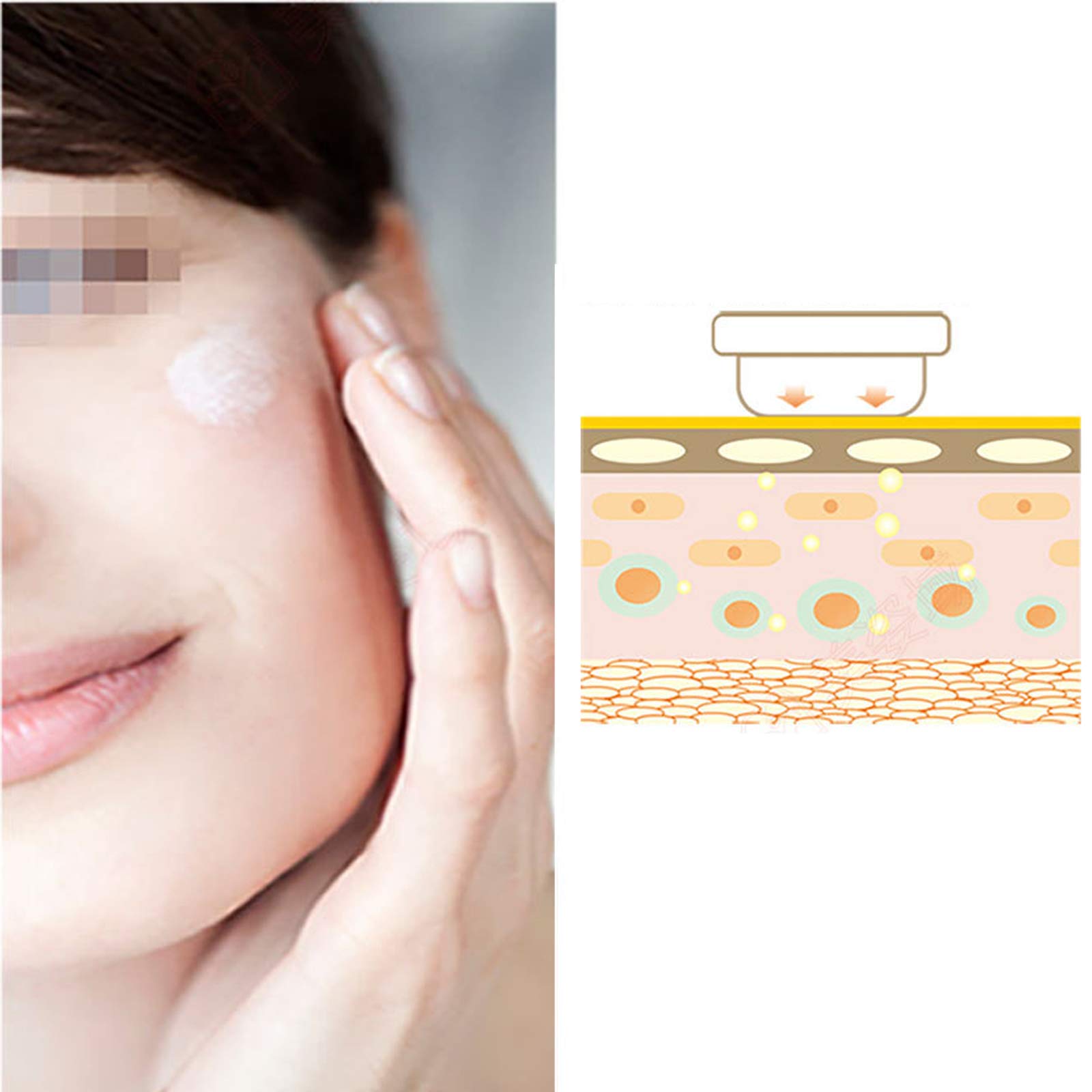 Ultraschall Gesicht Körper Massage Gerät Anti-Aging Antifalten 22W 6 Modi 220V