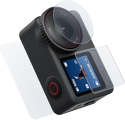 TELESIN Protector de pantalla para DJI Osmo Action 6, lente, pantalla delanteratrasera, protector de vidrio templado para accesorios DJI Osmo Action