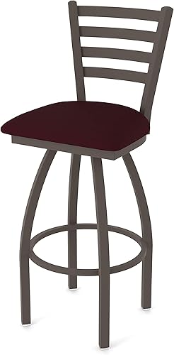 Miniatura 155 de 410 Jackie Taburete de bar giratorio de 36 pulgadas con acabado bronce y asiento de vinilo negro Vinilo negro,Canter Burdeos,Tierra Canter,Canter