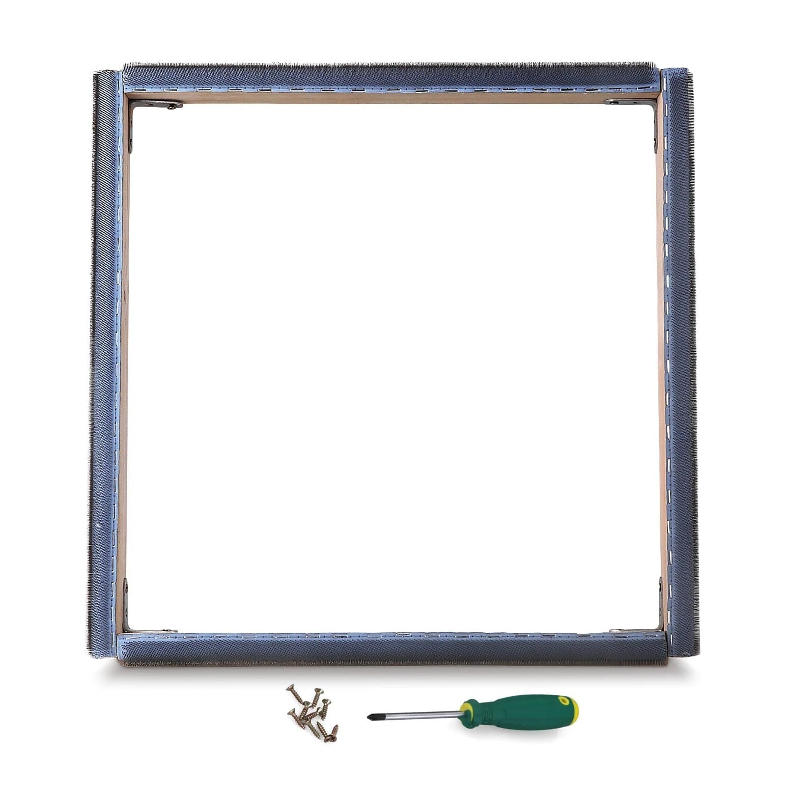 Bastidor para bordar Aro de bordado cuadrado, tiras de agarre de madera for punzón, marco de aguja con aguja, bordado artesanal, tela de costura, pintura, acolchado 5.(25x25cm)