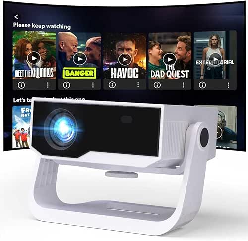 Projector with WiFi and Bluetooth, 1000+ Apps Installed, Electronic Focus
