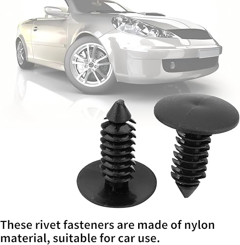 Miniatura 7 de Yosoo Universal Car 0.295 in agujero plástico puerta remache sujetador push clip negro 100pcs