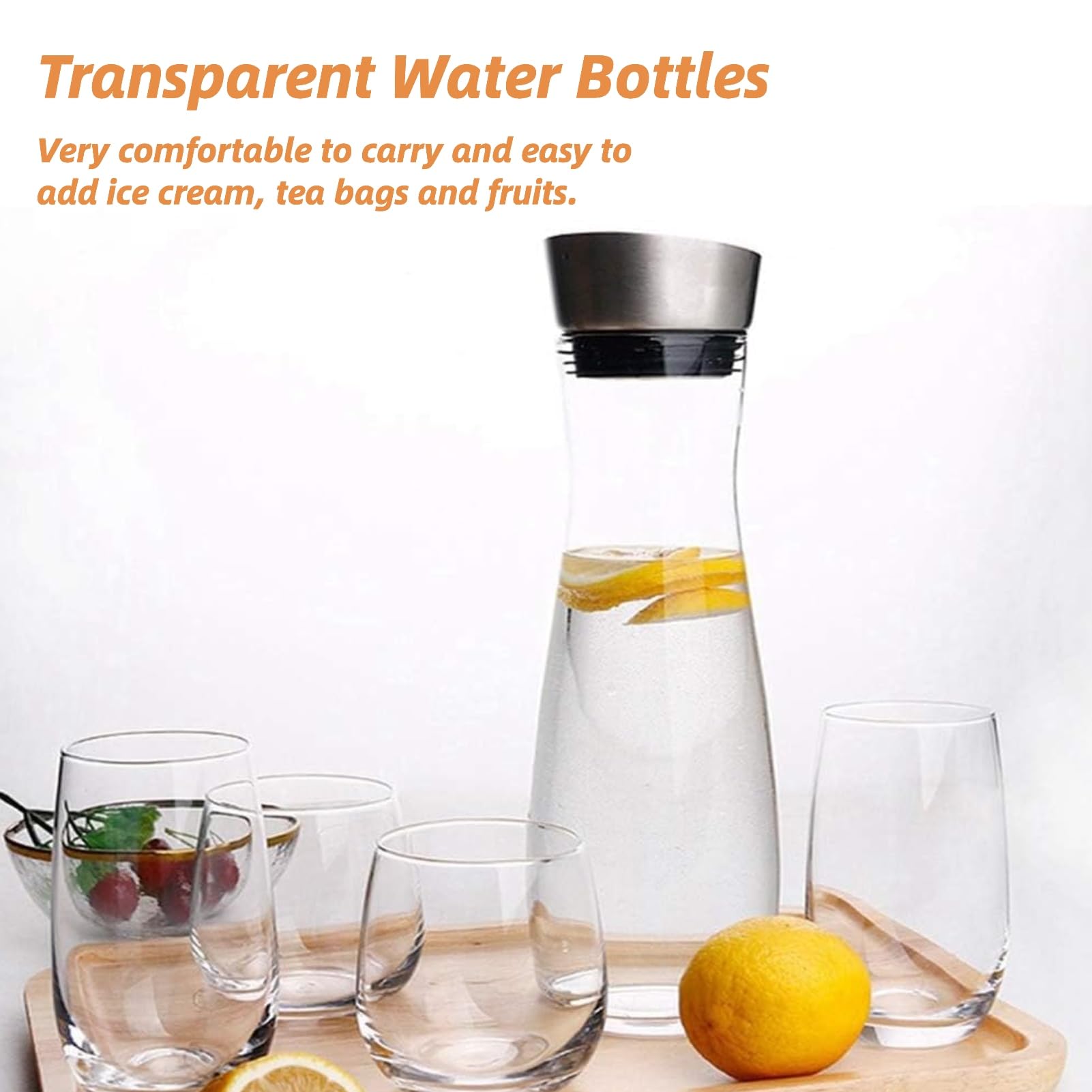Jarras De Agua Grandes De 1,2 L, Jarras De Jugo Con Tapas Para Nevera, Jarra De Jugo De Plástico Con Tapas, Botella De Agua, Recipiente De Leche, Recipientes De Bebidas Transparentes Para Nevera