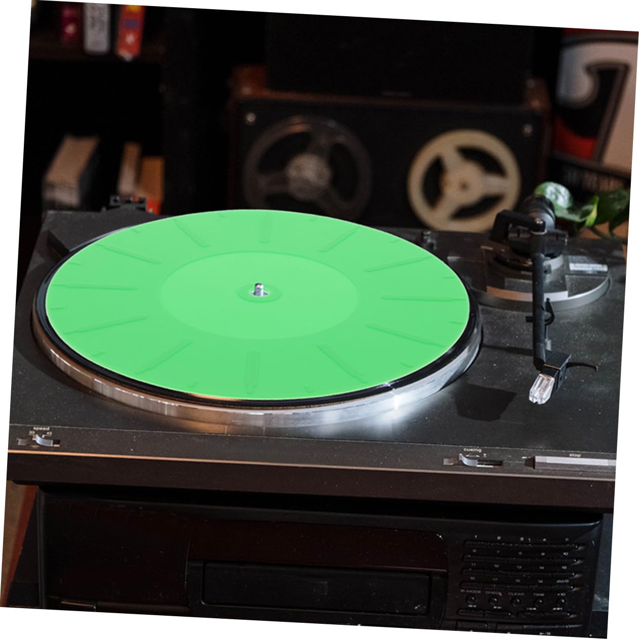 Levemolo 2pcs Anti-static Turntable Slip Mats Record Protective Pad for Vinyl Record Player Silicone Vinyl Record Mats