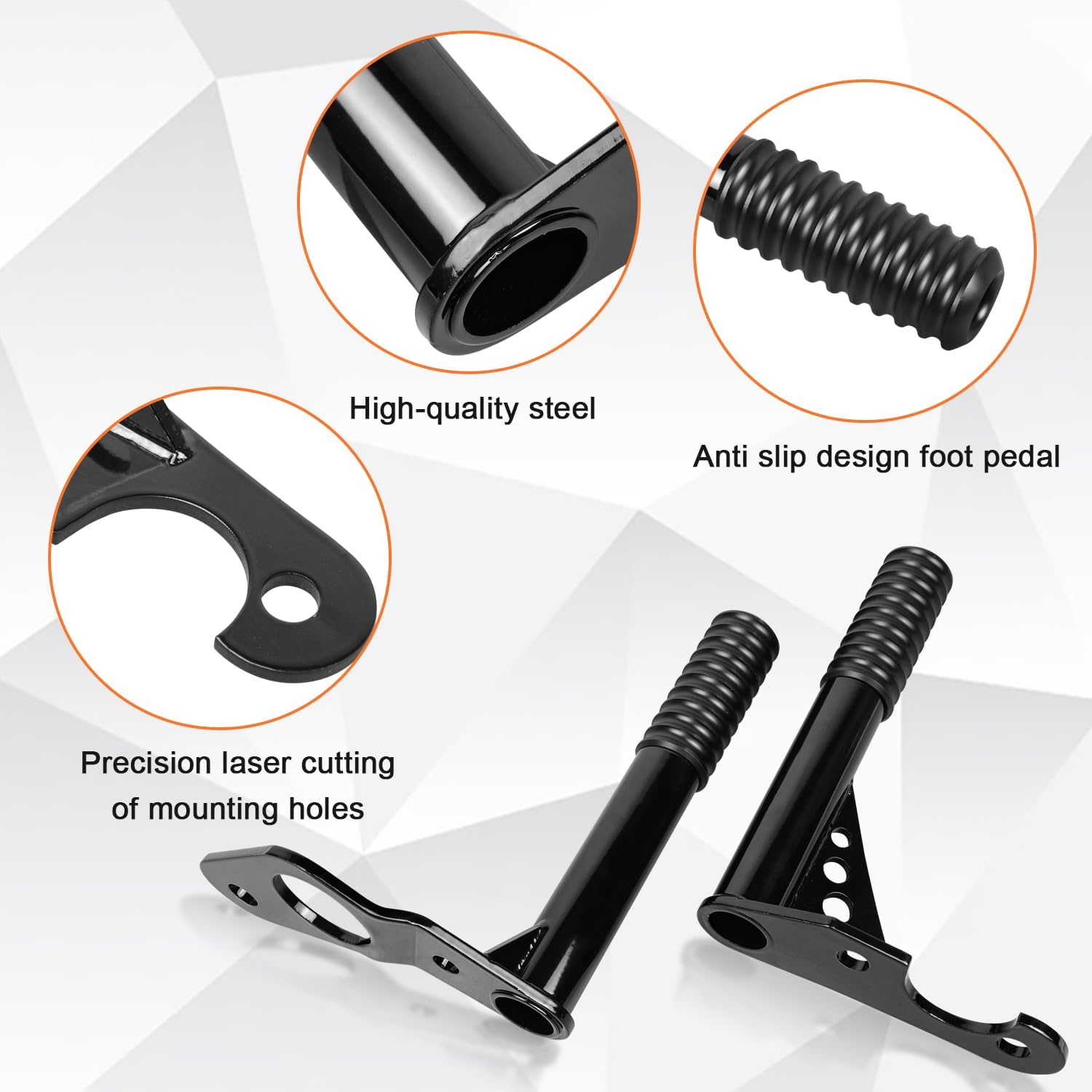 AUFER Front Highway Engine Guard Crash Bar Support Portection with Footpegs Foot Rest Pedal Compatible with for Softail Street Bob FXBB Low Rider FXLR 2018-2024 Nerf Bars Crash Bar Frame