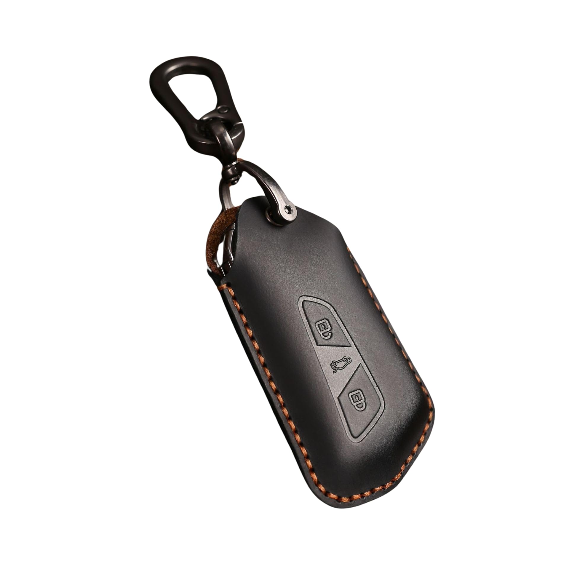 ISDORE Premium Leather Key Fob Case Compatible with GOLF TIGUAN ID.4 ID.3 - Key Fob Cover to Protect Key Buttons - Lightweight, Unbreakable Key Fob Holder
