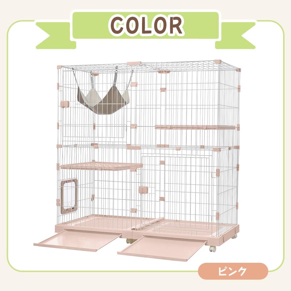 猫 ケージ キャットケージ 2段 幅広設計 自由組み合わせ猫ドア付き【ホワイト】 Amazon.co.jp: Purlove 猫 ケージ キャットケージ 2段 幅広設計