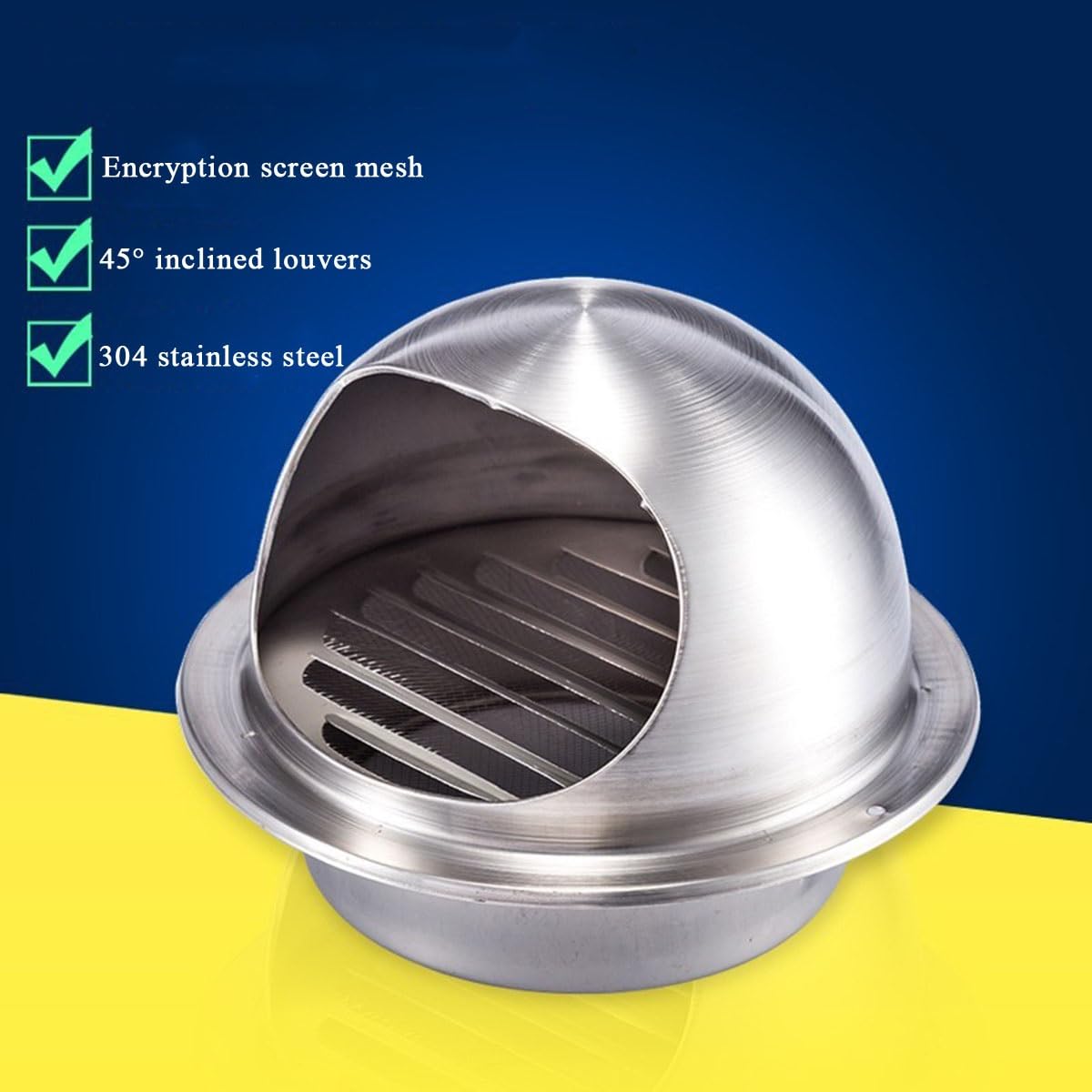 Cubierta de ventilación para extractores de Aire, Campana extractora con mosquitera, Robusta y fácil de Instalar (tamaño: 300 mm – 11,8 Pulgadas)