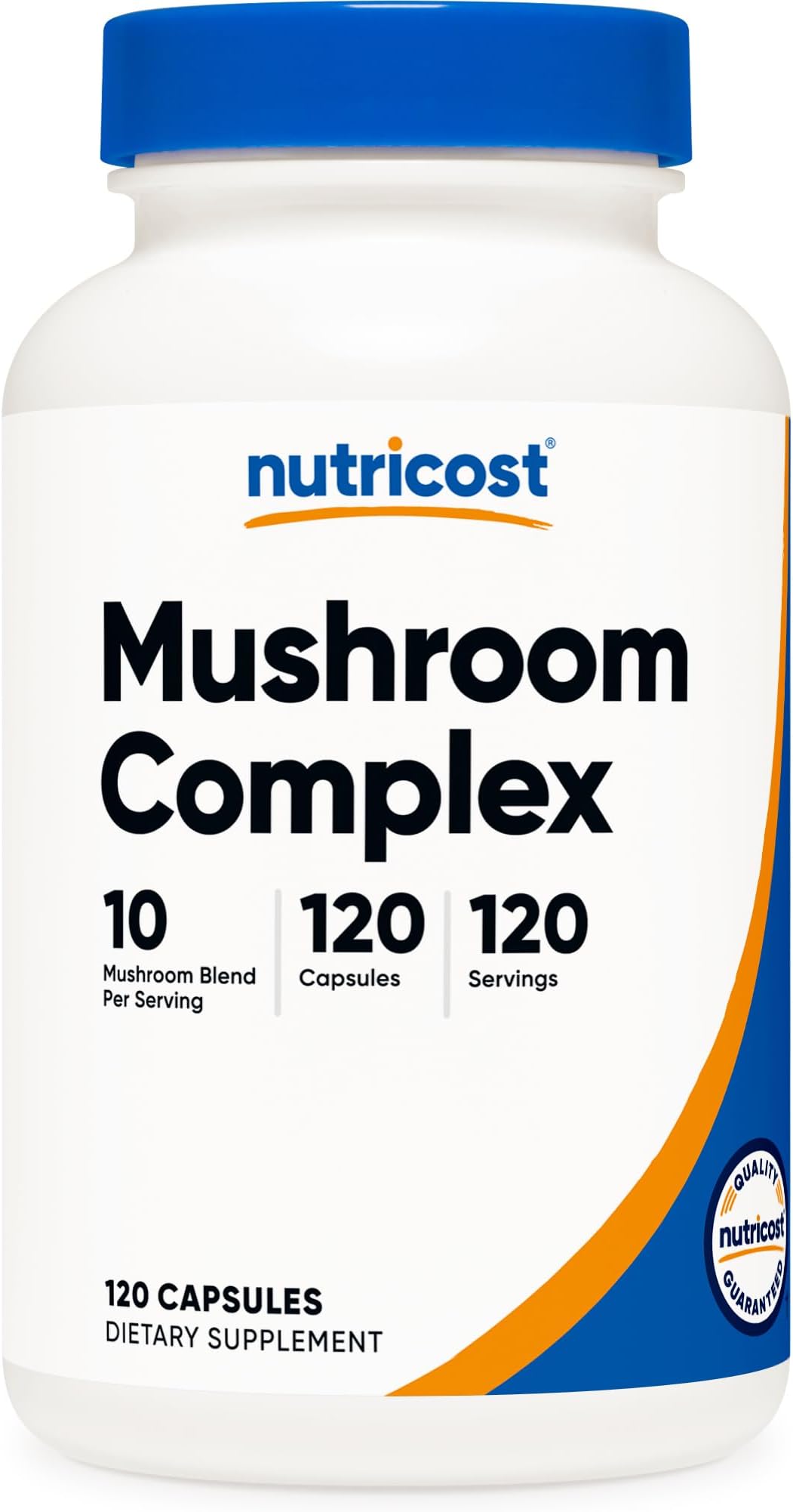 Nutricost Mushroom Complex Supplement, 120 Capsules for 120 Servings per Bottle - 10 Mushroom Blend (Includes Reishi, Maitake, Shiitake, Lion's Mane, and More) - Non-GMO and Gluten Free