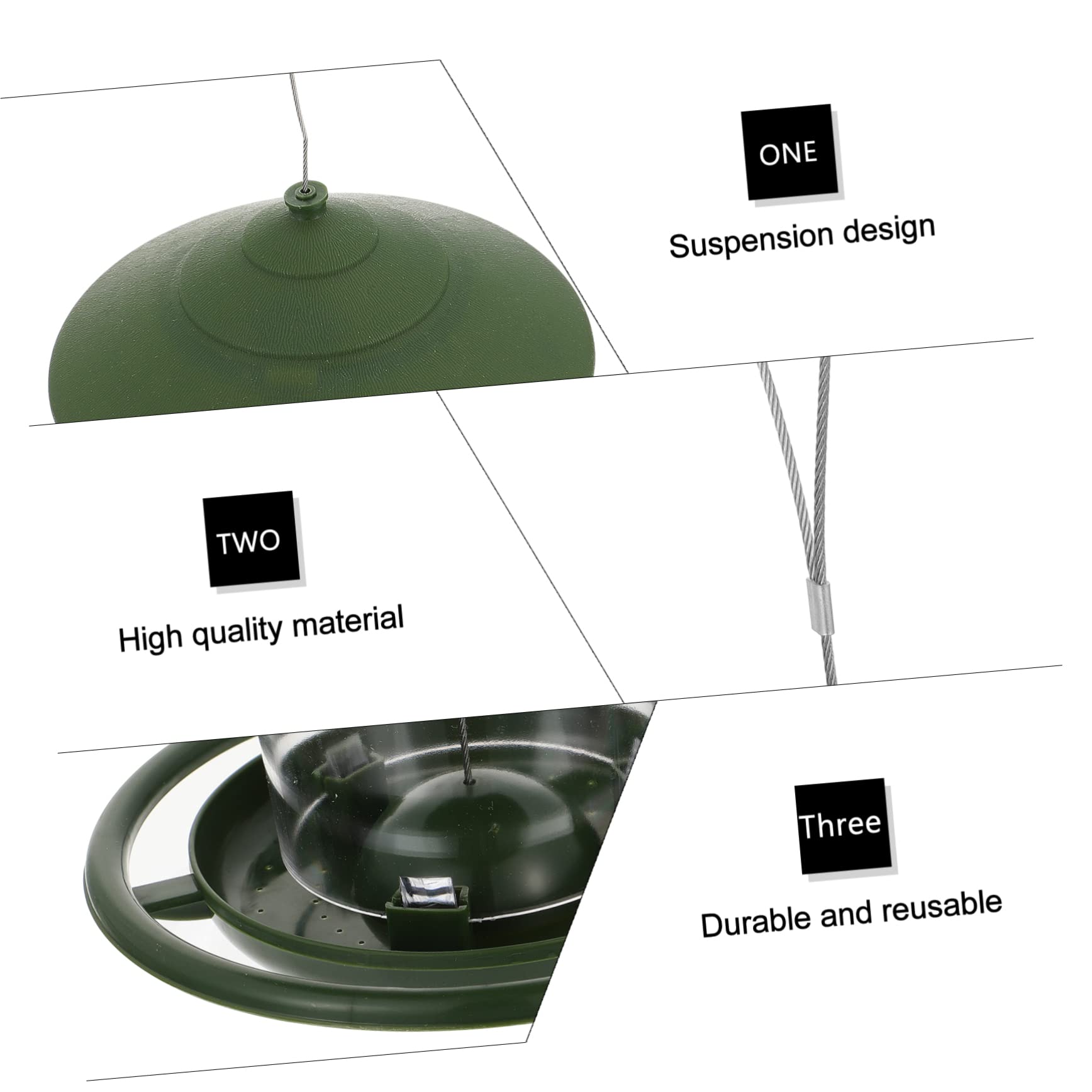 BESPORTBLE 2pezzi Mangiatoia Per Uccelli Da Appendere Dispenser Di Cibo Per Uccelli Da Giardino e Pulire Design Semplice e Pratico Per Uso Esterno