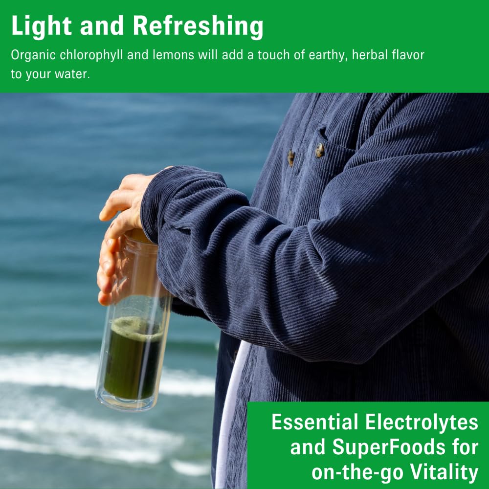 Sol-ti Organic Electrolyte Hydration, Chlorophyll Lemon SuperStix, 14ct — Amazon image 5
