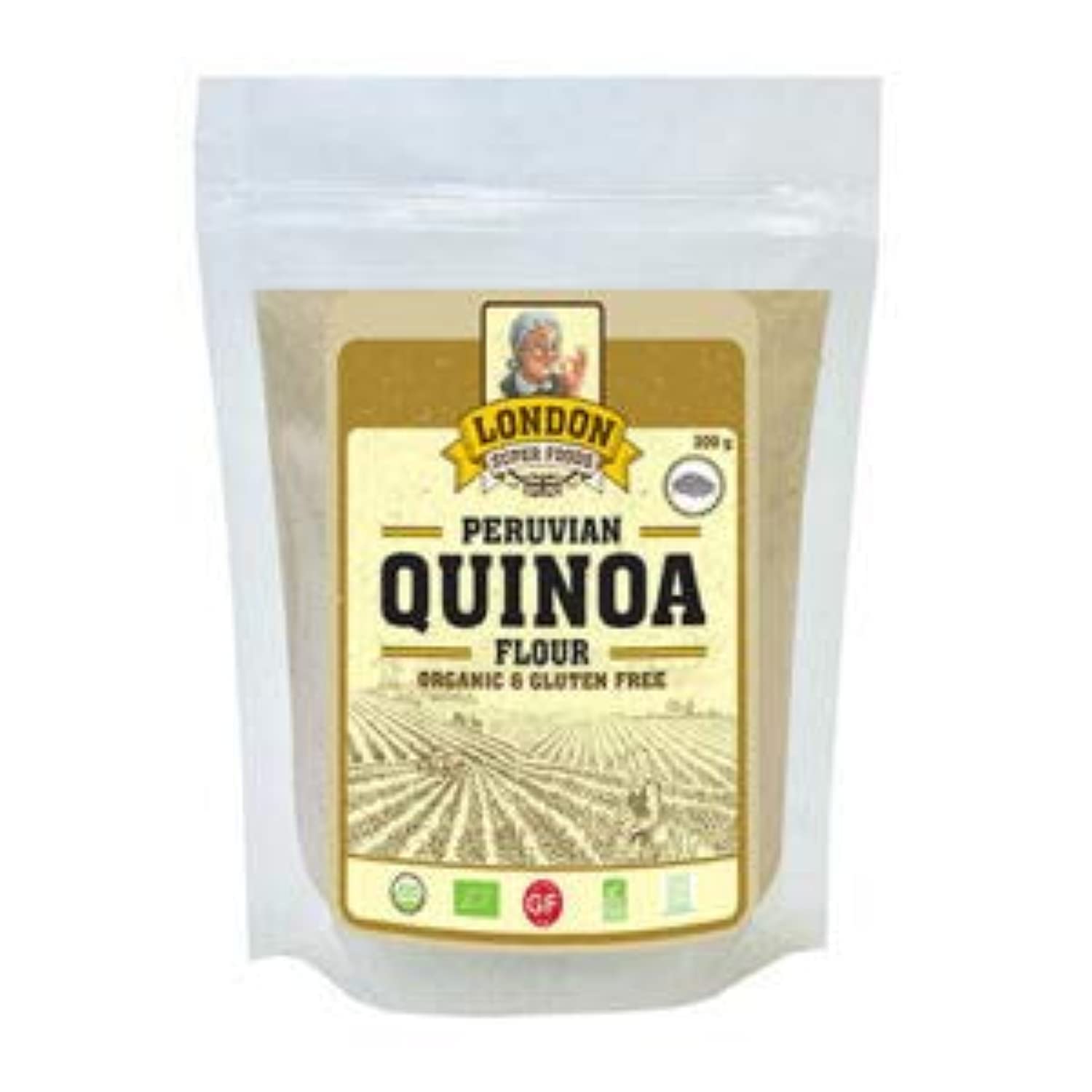 LONDON SUPER FOODS Flour Quinoa ORGANIC GLUTEN FREE LSF 300g