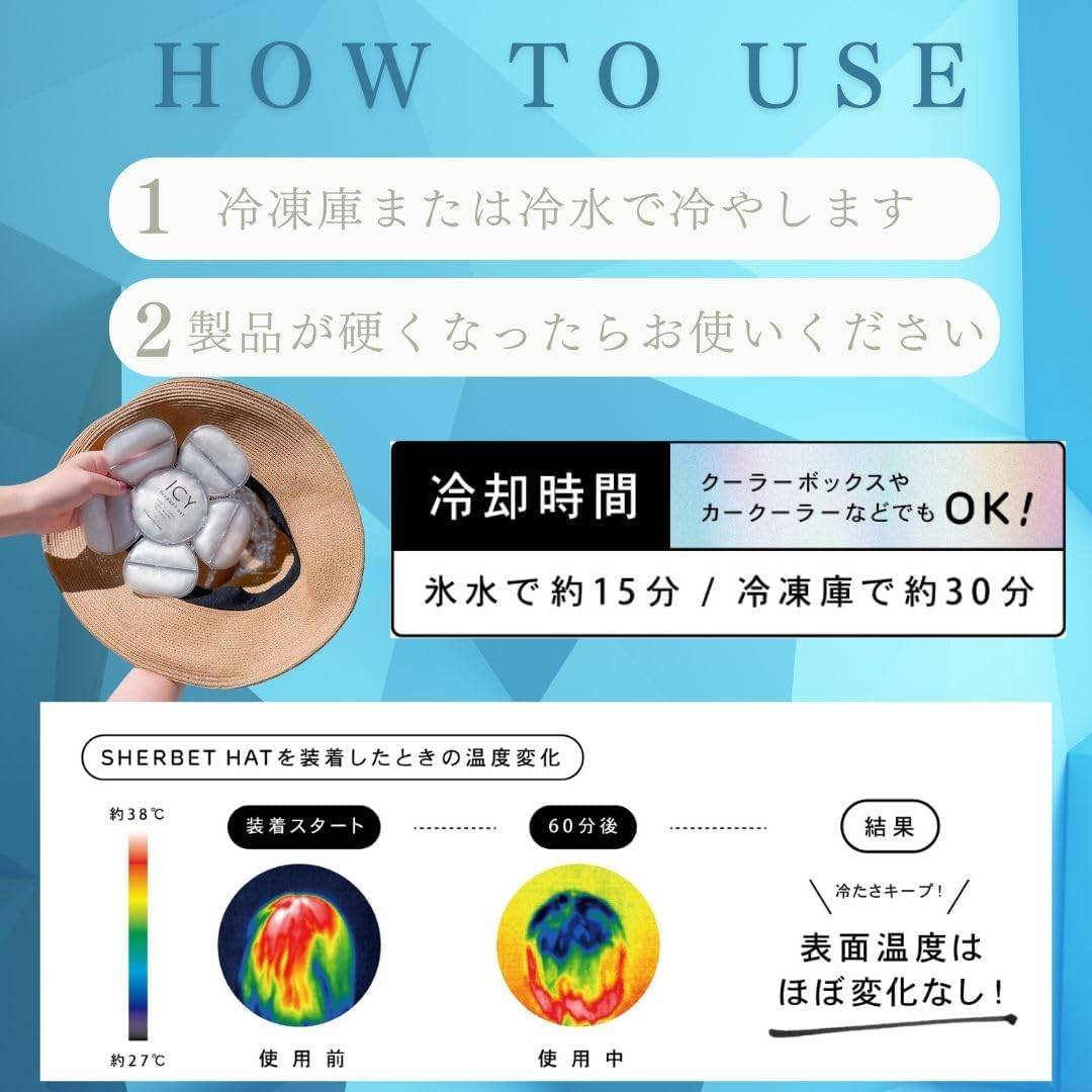 Amazon.co.jp: ワイズポート ICY SHERBET HAT SBL サイズ：約W18 D2