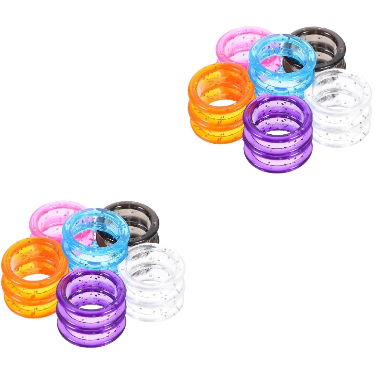 SOESFOUFU 2sets Dog Grooming Scissors Pet Grooming Scissor Finger Rings Silicone Shears Finger Ring Barber Supplies 12pcs*2