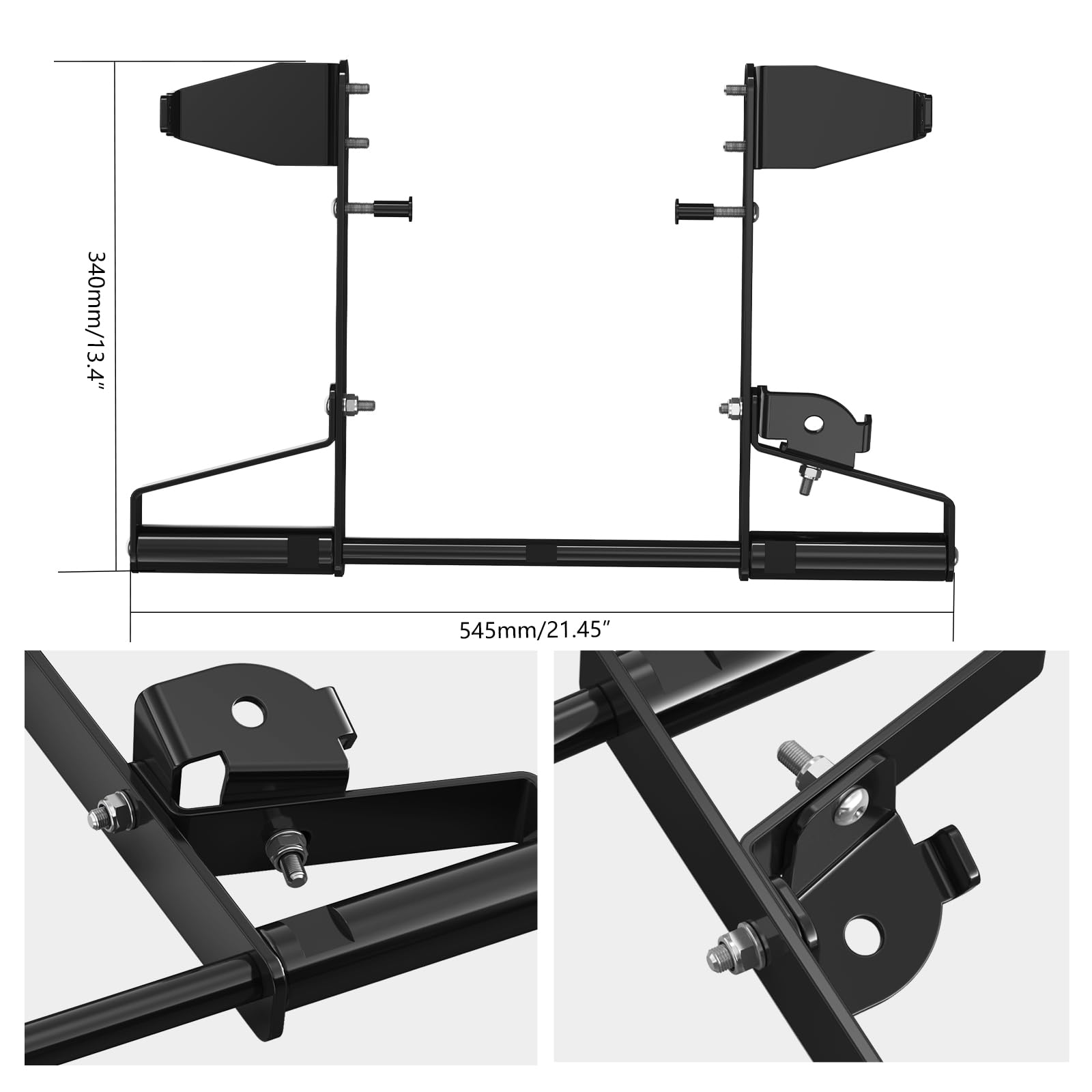 NICECNC Barra de Agarre Trasera Ancha Negra Compatible with Raptor 700 2006-2018