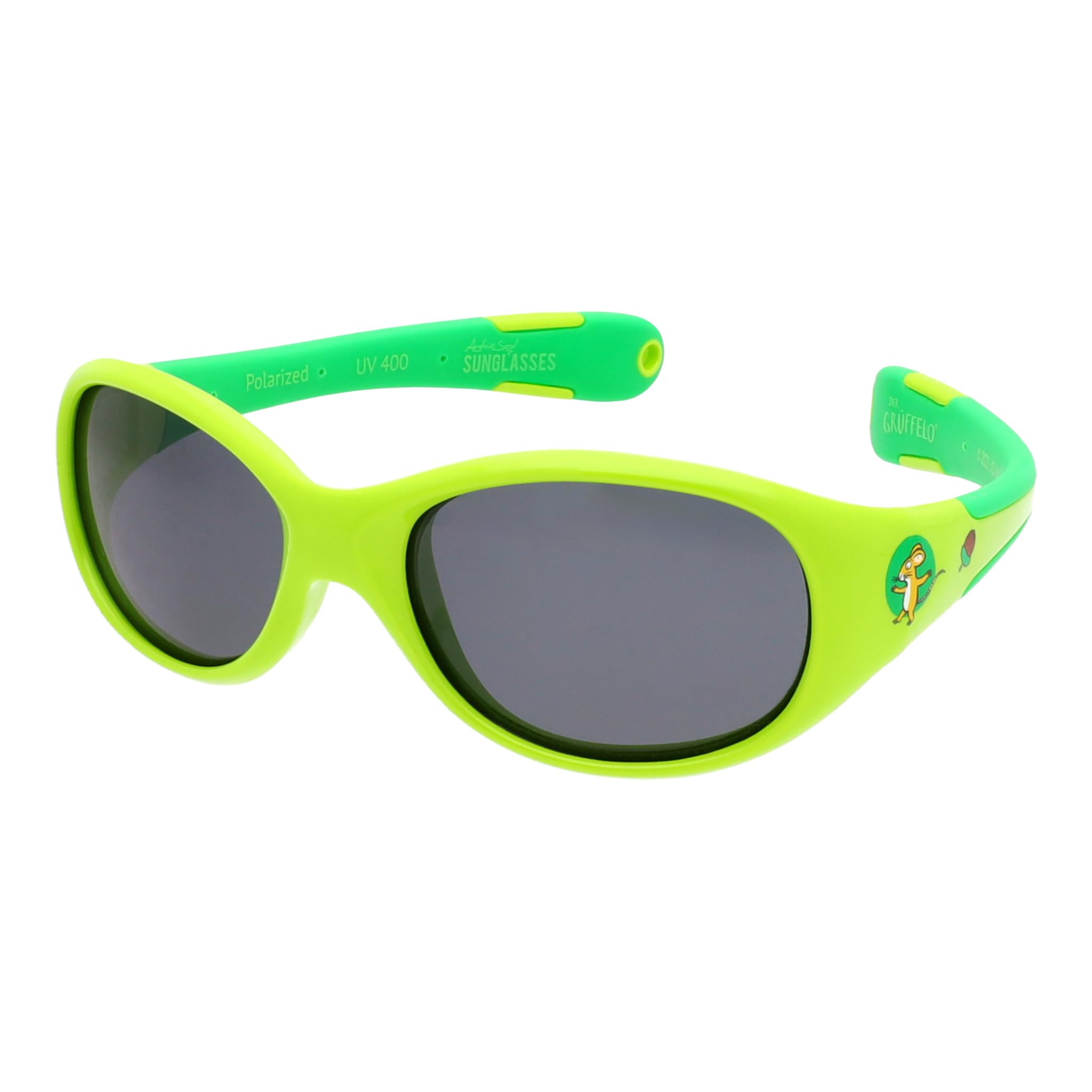 ActiveSol Grüffelo Premium okulary przeciwsłoneczne dla niemowląt | Szkła High-Tech: 100% ochrona przed promieniowaniem UV, polaryzowane, efekt lotosu | Niezniszczalne okulary ze specjalnej gumy | 22 g | Chłopcy i dziewczynki w wieku 0-2 lat, Ulubiona ozd