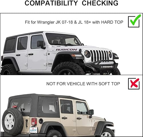 Miniatura 3 de Snailfly Portaequipajes negro para Jeep Wrangler JK JL Gladiator JT 2007-2026 barras transversales de 2 y 4 puertas