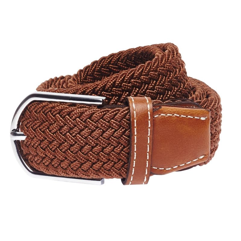Image of The Tie Hub Unisex Stretchable Woven Fabric Belt | Adjustable, Hole-Free Design | Fits Up to 40 Inches Waist