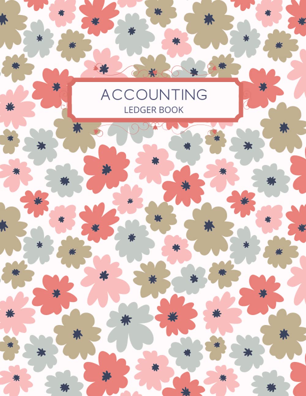 Accounting Ledger Book: Simple Ledger Cash Book Accounts Bookkeeping Journal for Small Business Track & Record Debits & Credits 110 pages
