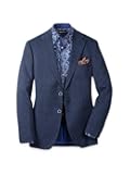 Men's Knit Herringbone Single Breasted Notch Lapel Sport Coat