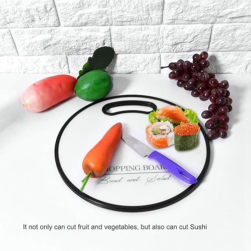 Miniatura 6 de Tabla de cortar redonda de plástico para cortar bloque herramienta de cocina para el restaurante de cocina casera