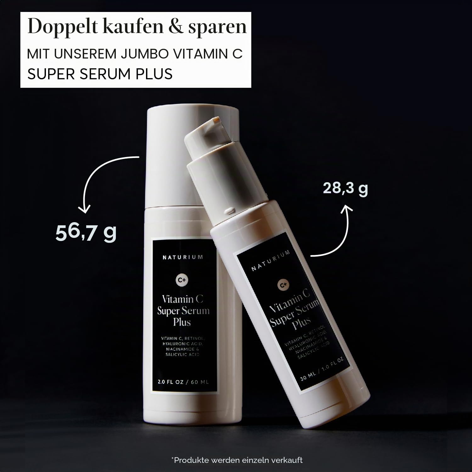Vitamin C Super Serum Plus, Anti-Aging, Anti-Falten-Gesichtsserum mit Vitamin C, Retinol, Hyaluronsäure, Niacinamid und Salicylsäure, 1 fl oz