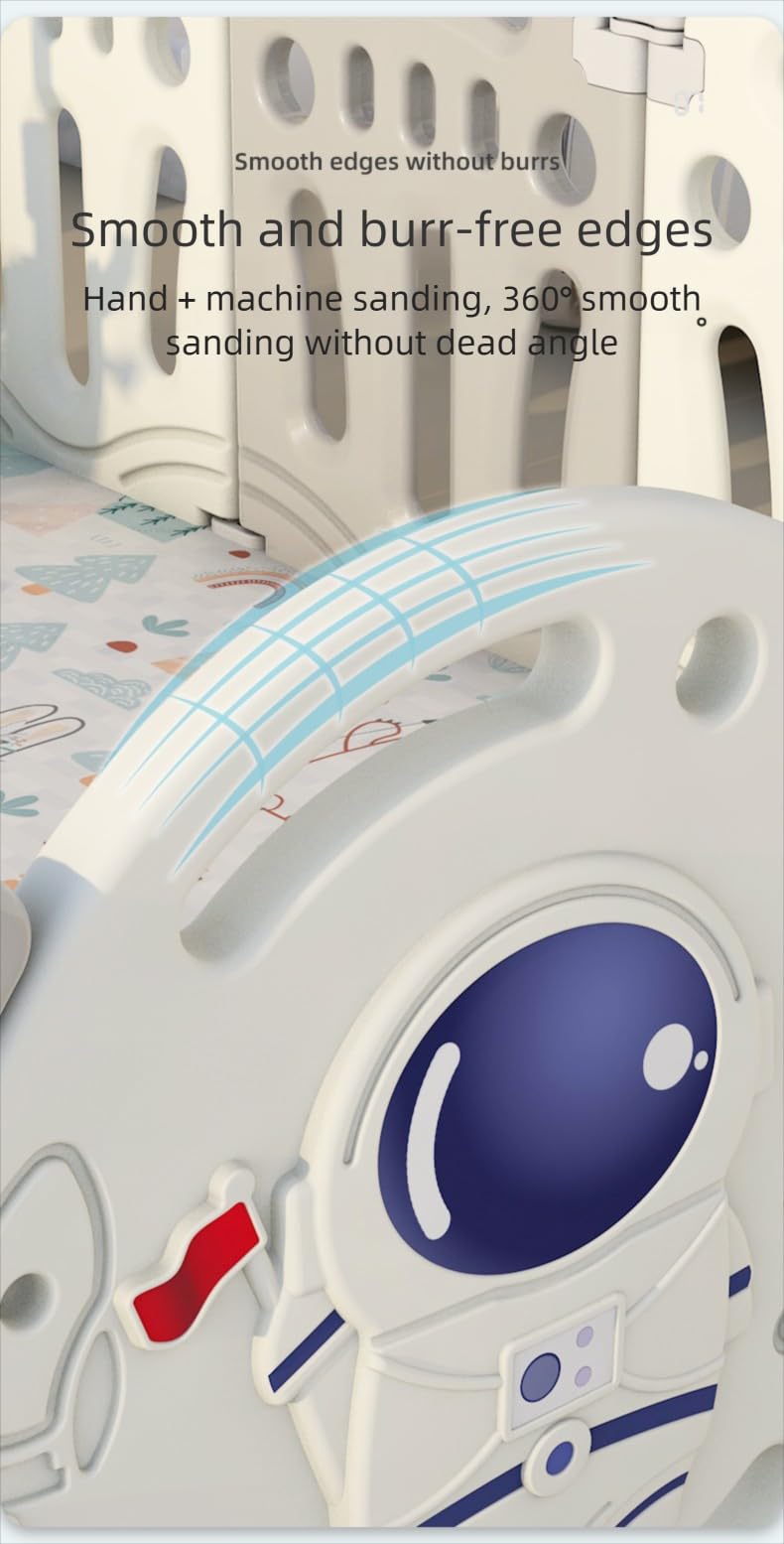 Magic ZC Parc Bebe, Grand Parc Bebe Modulable, Parc Bebe Pliable pour Enfants Intérieur Extérieur, Centre d'activités pour Nourrissons Aire de Jeux avec Éponge Anti-collision (Y 14+2)