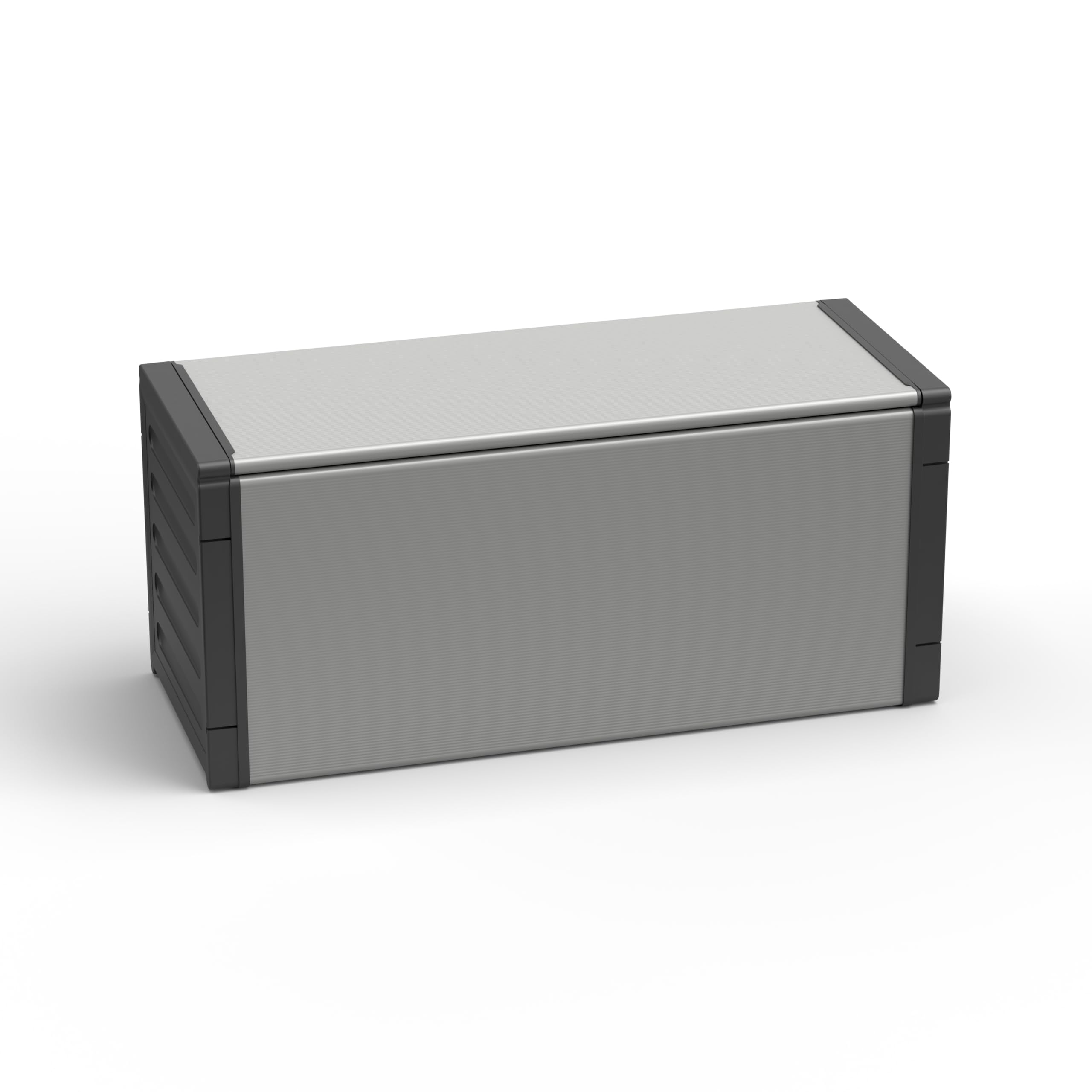 Adventa: Cassapanca per Raccolta differenziata in resina di PVC e PP, Facile da Montare, Resistente, Adatto ad ambienti Interni ed Esterni, 85L x 34P x 38H cm, Grigio