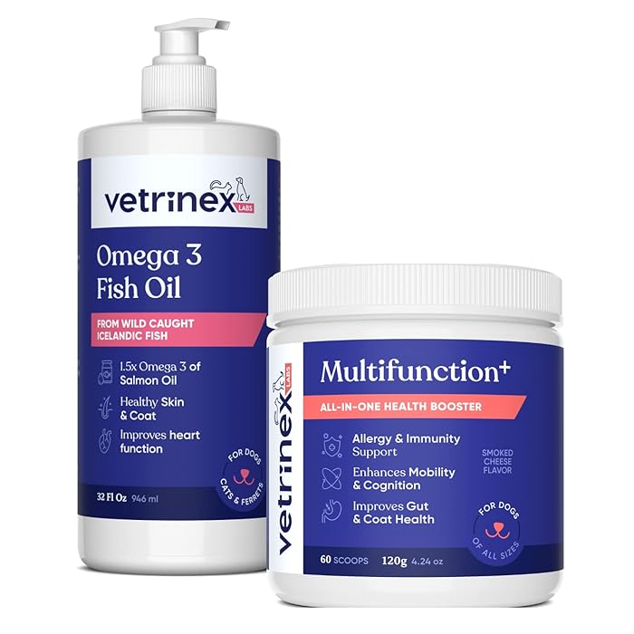 Buy Vetrinex Labs Complete Pet Care Bundle Effective Omega 3 Fish Oil
