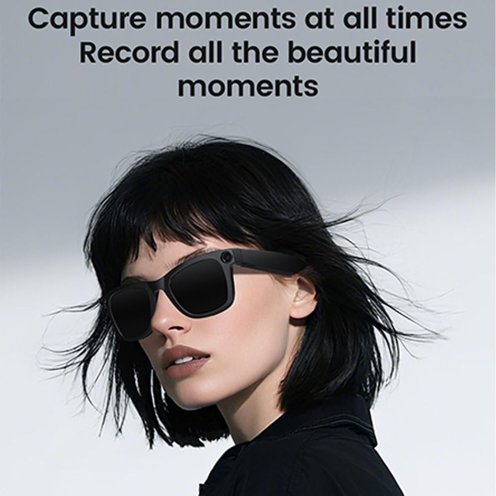 CyanVue AI Smart Glasses, 2025 KI übersetzer brille mit kamera 8mp Blaulichtfilter, AI Real-Time Translation(144 Sprachen), Freisprechen & Musik & Sprachassistent für Business, Reisen (Anti bluelight)