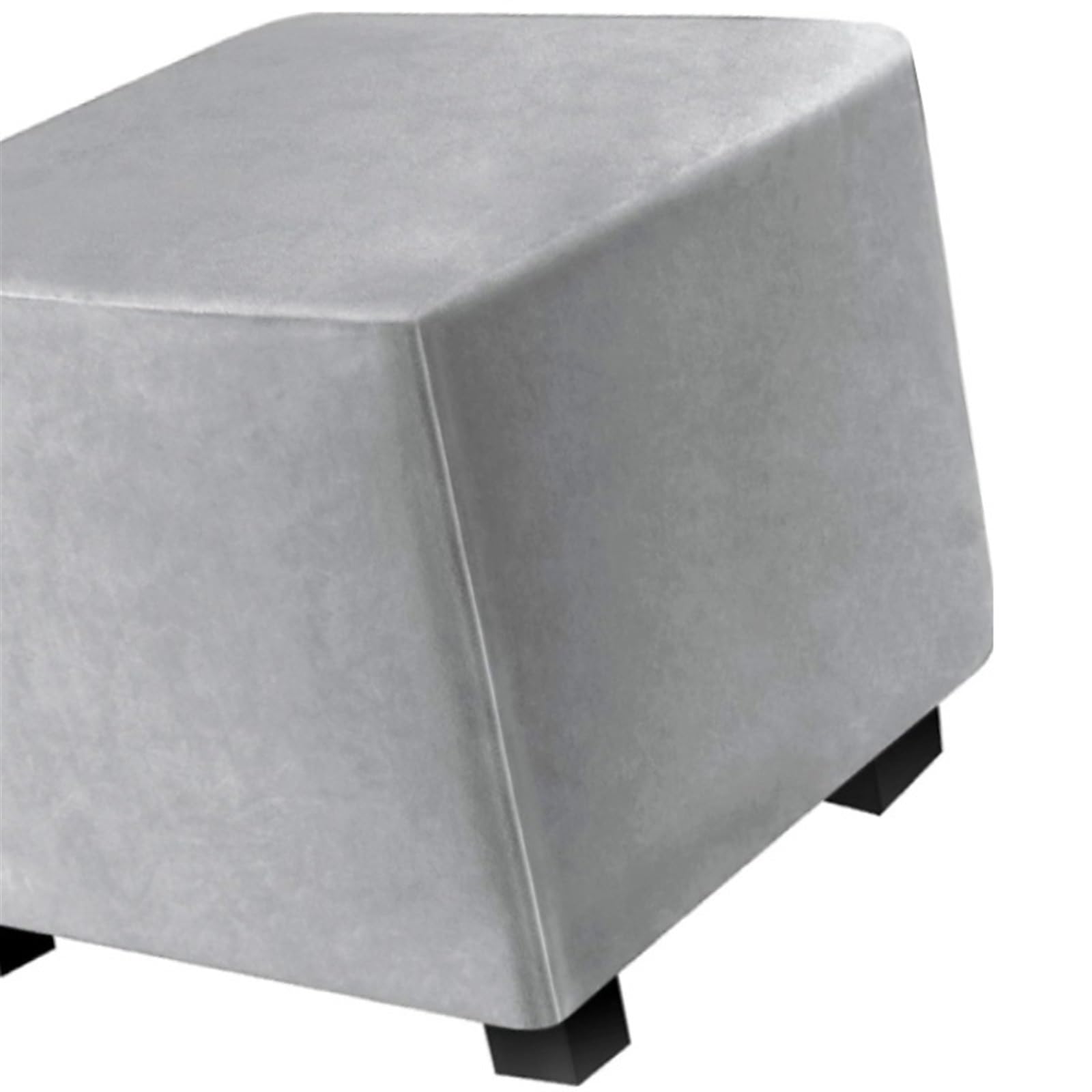Ottoman Covers Stretch Square Foot Stool Covers Stretch to Fit Square Storage Stool Ottoman Covers Footstool Protector for Living Room，Removable Washable(Color:Light Gray,Size:50x50 cm 19x19 in)