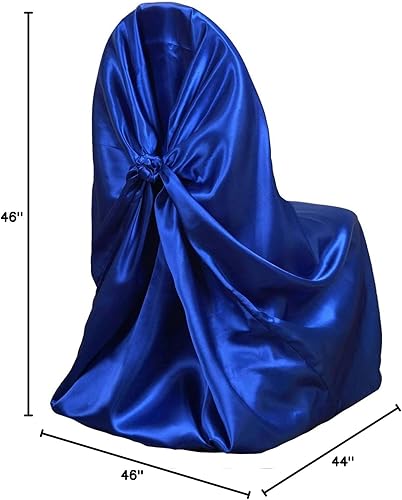 Miniatura 10 de Efavormart - Fundas para sillas de fiesta, 1 unidad, de satén, con lazo, universal, para banquetes de boda, plegable, para sillas de comedor, fundas
