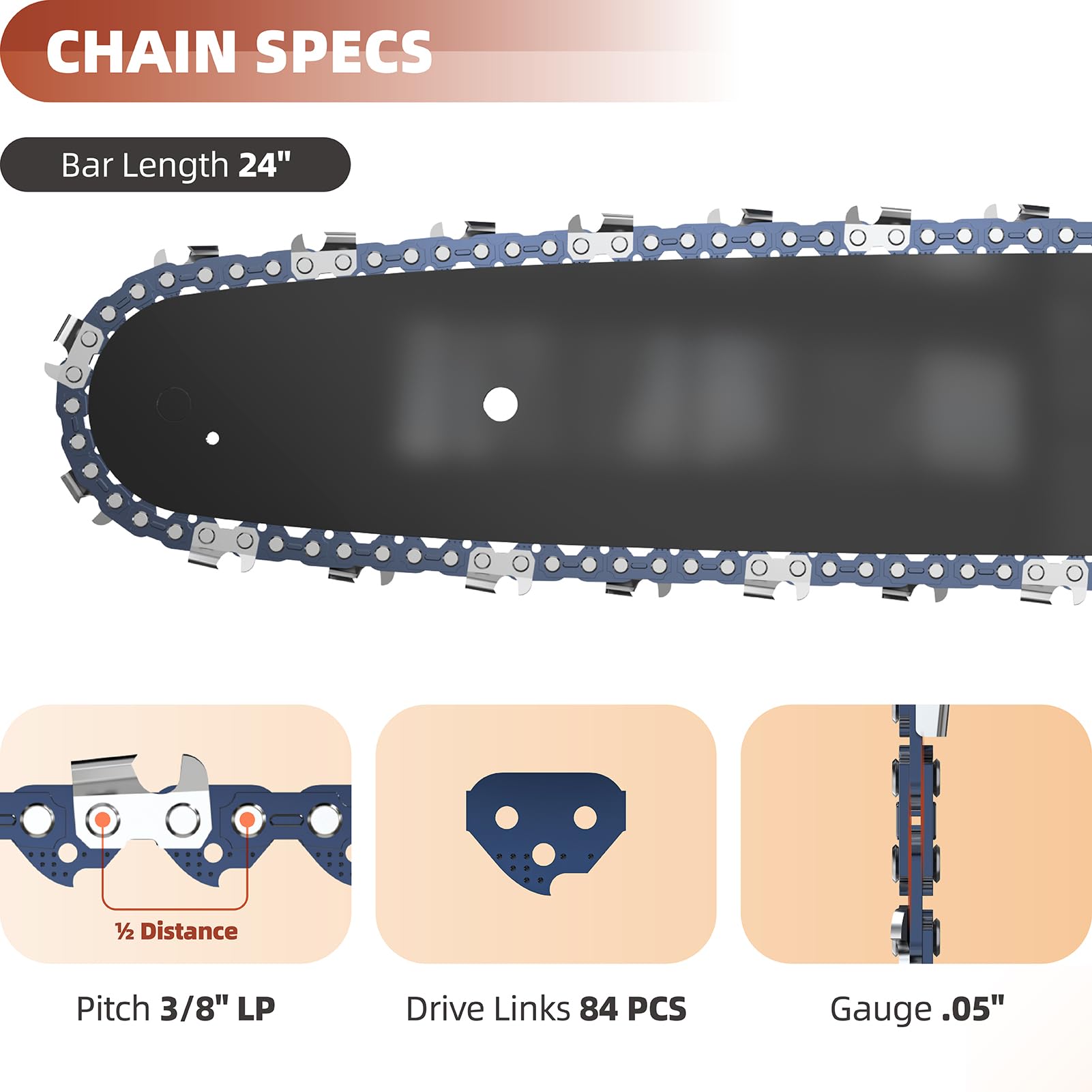 Amazon.com: 3 Pack 24 Inch Chainsaw Chain 591119484 Compatible